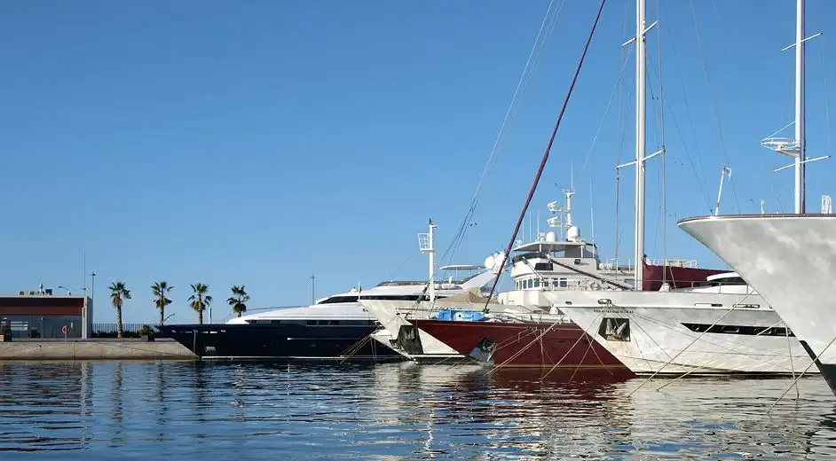 yacht in barcelona port